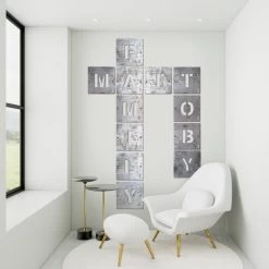 Individual Scrabble Squares Letters & Symbols- Unfinished Metal -Garden Supply Discount Store scrabble letters unfinished 1