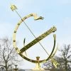 Polished Brass "Serpent" Armillary - 70cm -Garden Supply Discount Store serpent armillary in situ outside