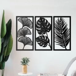 Tropical Leaf Wall Art- Set Of Three
