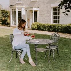 Antique Silver "Wentworth" Two Seater Dining Set -Garden Supply Discount Store sg005 sil 7