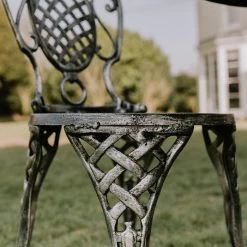 Antique Silver "Wentworth" Two Seater Dining Set -Garden Supply Discount Store sg005 sil