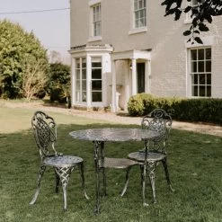 Antique Silver "Wentworth" Two Seater Dining Set -Garden Supply Discount Store sg005 sil 3