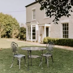 Antique Silver "Wentworth" Two Seater Dining Set -Garden Supply Discount Store sg005 sil 4