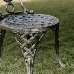 Antique Silver "Wentworth" Two Seater Dining Set -Garden Supply Discount Store sg005 sil 6