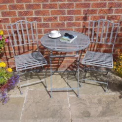 "Shabby Chic" Grey Two Seat Table Set