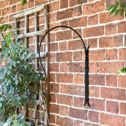 ’Shepherds Crook’ Hanging Basket Wall Bracket - Black -Garden Supply Discount Store shepherds crook hanging basket wall bracket black 2