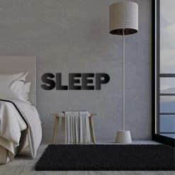 'SLEEP' Black Metal Letters