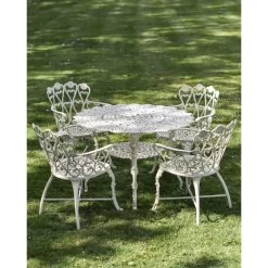 Solid Cream "Wootton House" Four Seat Dining Set -Garden Supply Discount Store solid cream 22wootton house 22 four seat dining set 4