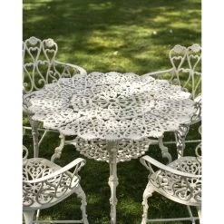 Solid Cream "Wootton House" Four Seat Dining Set -Garden Supply Discount Store solid cream 22wootton house 22 four seat dining set 5