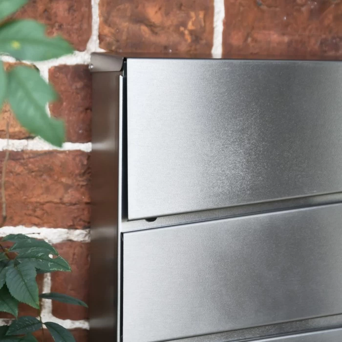 Stainless Steel "The Glade" Wall Mounted Post Box & Newspaper Holder - Image 5