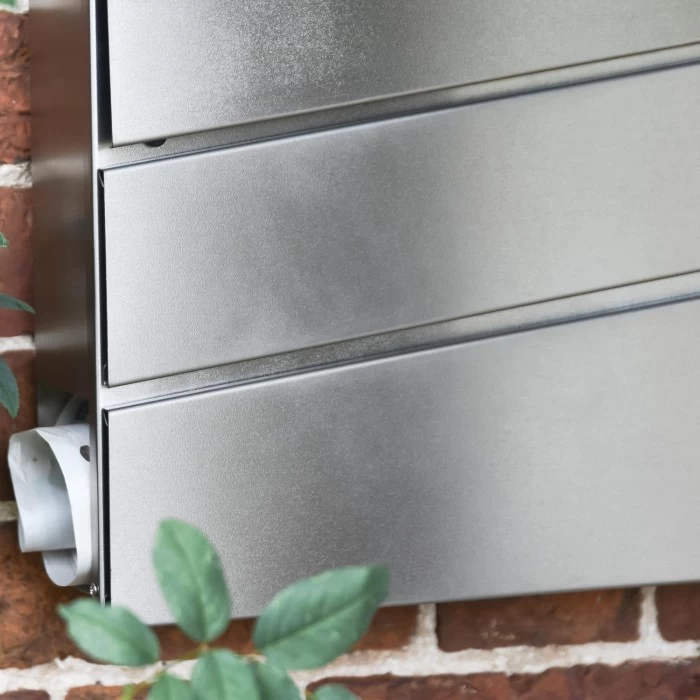 Stainless Steel "The Glade" Wall Mounted Post Box & Newspaper Holder - Image 6