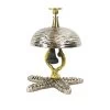 Silver & Gold Star Fish Reception Bell -Garden Supply Discount Store star fish desk bell