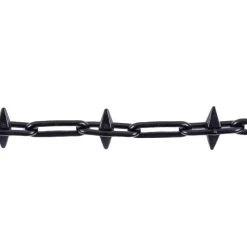 Black Steel Spiked Chains (Sold Per Metre) - Alternate Spikes