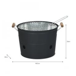 Steel Bucket BBQ Grill -Garden Supply Discount Store steel bucket bbq grill 3