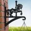Steel Carousel Horse Hanging Basket Bracket 1 Steel Carousel Horse Hanging Basket Bracket -Garden Supply Discount Store steel carousel horse hanging basket bracket 3