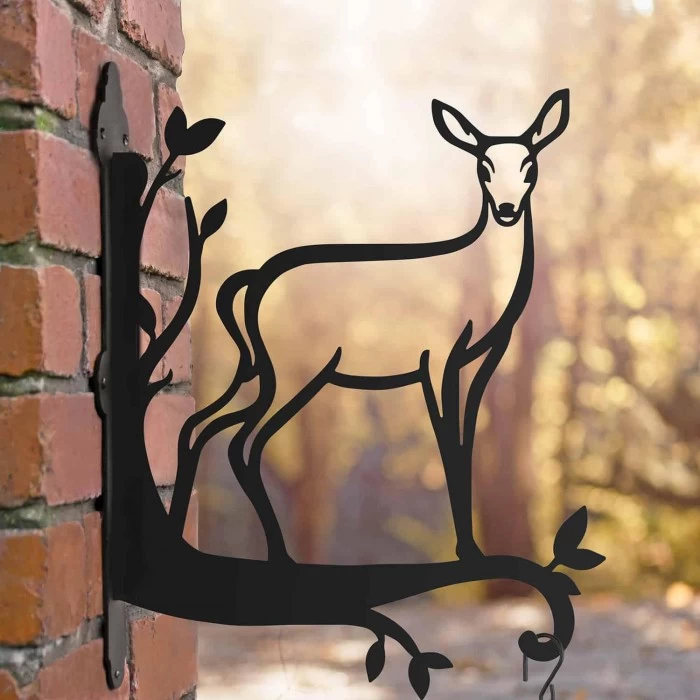 Steel Contemporary Doe Hanging Basket Bracket 8 Steel Contemporary Doe Hanging Basket Bracket - Image 6