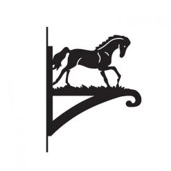 Steel Contemporary Galloping Horse Hanging Basket Bracket -Garden Supply Discount Store steel contemporary galloping horse hanging basket bracket 1