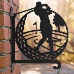 Steel Female Golfer Hanging Basket Bracket -Garden Supply Discount Store steel female golfer hanging basket bracket 3