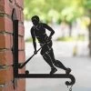 Steel Female Hockey Player Hanging Basket Bracket 1 Steel Female Hockey Player Hanging Basket Bracket -Garden Supply Discount Store steel female hockey player hanging basket bracket 5