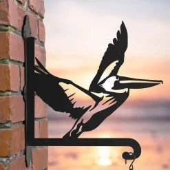Steel Flying Pelican Hanging Basket Bracket 11 Steel Flying Pelican Hanging Basket Bracket -Garden Supply Discount Store steel flying pelican hanging basket bracket 2