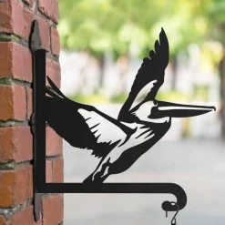 Steel Flying Pelican Hanging Basket Bracket 10 Steel Flying Pelican Hanging Basket Bracket -Garden Supply Discount Store steel flying pelican hanging basket bracket 4