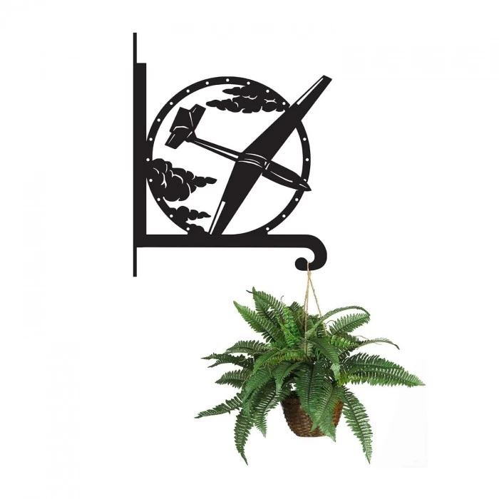 Steel Glider Plane Hanging Basket Bracket 4 Steel Glider Plane Hanging Basket Bracket - Image 2