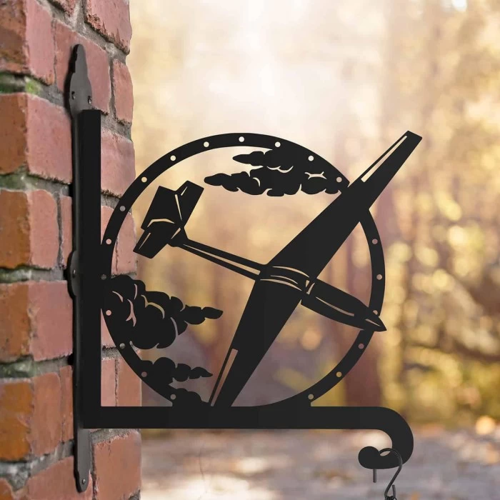 Steel Glider Plane Hanging Basket Bracket 6 Steel Glider Plane Hanging Basket Bracket - Image 4