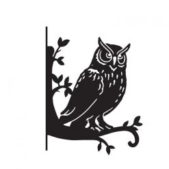 Steel Great Horned Owl Hanging Basket Bracket -Garden Supply Discount Store steel great horned owl hanging basket bracket 1