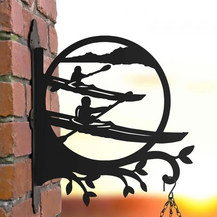 Steel Kayaking Couple Hanging Basket Bracket 6 Steel Kayaking Couple Hanging Basket Bracket - Image 4
