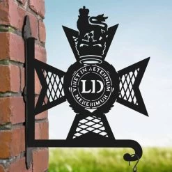 Steel Light Dragoons Regiment Hanging Basket Bracket