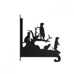 Steel Meerkat Family Hanging Basket Bracket -Garden Supply Discount Store steel meerkat family hanging basket bracket 1