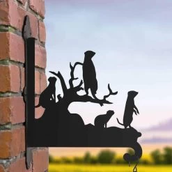 Steel Meerkat Family Hanging Basket Bracket -Garden Supply Discount Store steel meerkat family hanging basket bracket 4