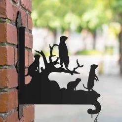 Steel Meerkat Family Hanging Basket Bracket -Garden Supply Discount Store steel meerkat family hanging basket bracket 6