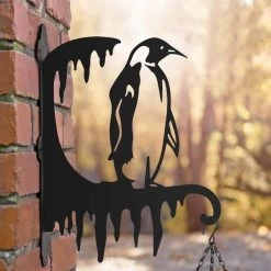 Steel Penguin Hanging Basket Bracket -Garden Supply Discount Store steel penguin hanging basket bracket 6 1