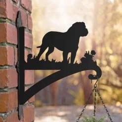 Steel Rottweiler Dog Hanging Basket Bracket -Garden Supply Discount Store steel rottweiler dog hanging basket bracket 4