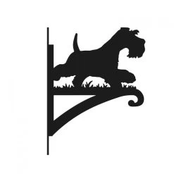 Steel Running Miniature Schnauzer Hanging Basket Bracket -Garden Supply Discount Store steel running minitiature schnauzer hanging basket bracket 1