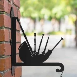 Steel Scottish Bagpipes Hanging Basket Bracket -Garden Supply Discount Store steel scottish bagpipes hanging basket bracket 2