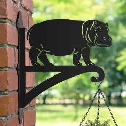 Steel Standing Hippo Hanging Basket Bracket -Garden Supply Discount Store steel standing hippo hanging basket bracket 3