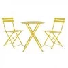 Steel Two Seat Bistro Set - Yellow -Garden Supply Discount Store steel two seat bistro set yellow