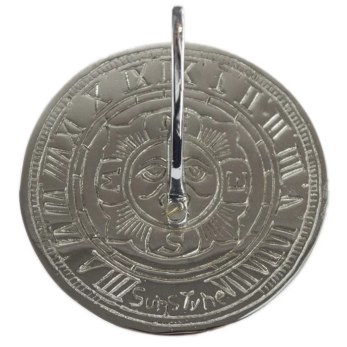 Bright Chrome 'Suns Tyne' Mini Sundial - 95mm 8 Bright Chrome 'Suns Tyne' Mini Sundial - 95mm - Image 6