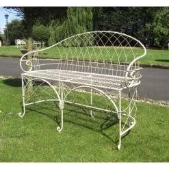 "The Claire" Wrought Iron Bench -Garden Supply Discount Store the claire wrought iron garden bench