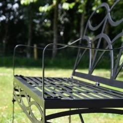 "The Dudley" Wrought Iron Garden Bench - Black 28 "The Dudley" Wrought Iron Garden Bench - Black -Garden Supply Discount Store the dudley wrought iron garden bench 3