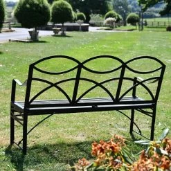 "The Dudley" Wrought Iron Garden Bench - Black 25 "The Dudley" Wrought Iron Garden Bench - Black -Garden Supply Discount Store the dudley wrought iron garden bench 7