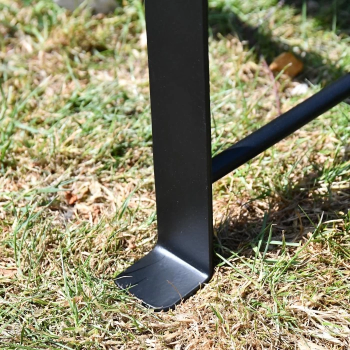 "The Dudley" Wrought Iron Garden Bench - Black 10 "The Dudley" Wrought Iron Garden Bench - Black - Image 8