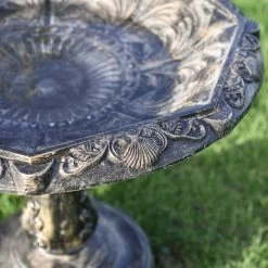 Brushed Gold "Doric" Bird Bath -Garden Supply Discount Store the plumis bird bath 5 1