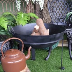 "Agni" Iron Kadai Fire Bowl - 63cm -Garden Supply Discount Store traditional iron kadai fire bowl 3