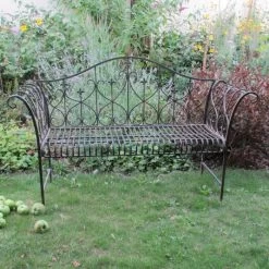 Traditional Rustic "Fleur De Lys" Bench