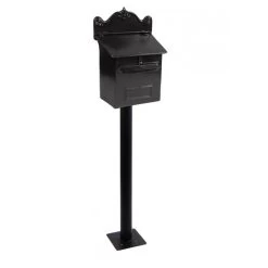 “Twilight Shadows” Black Goldhay Post Box