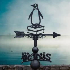 Penguin On Books Weathervane