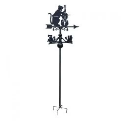 Cat & Fiddle Nursery Rhyme Free Standing Weathervane -Garden Supply Discount Store ukbicf078 freestanding cat fiddle weathervane 1